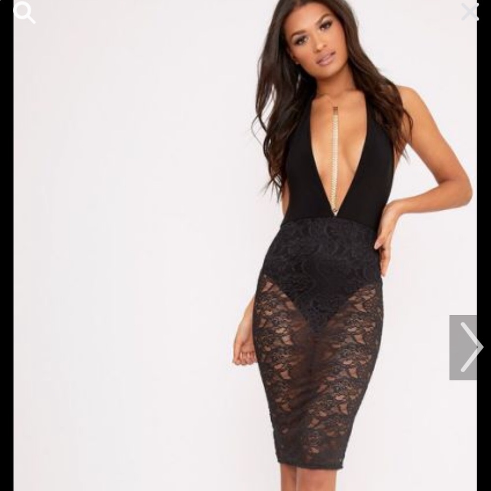 Lace Halter neck Bodycon Dress